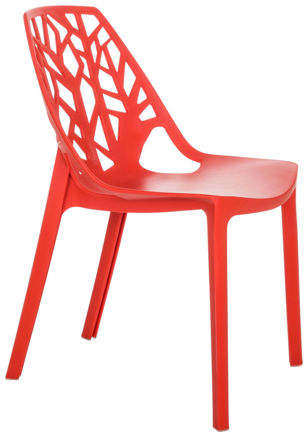 Stol Artifo Tri, Rdeča - rdeča, Basics, umetna masa (47/80/56cm) - MID.YOU