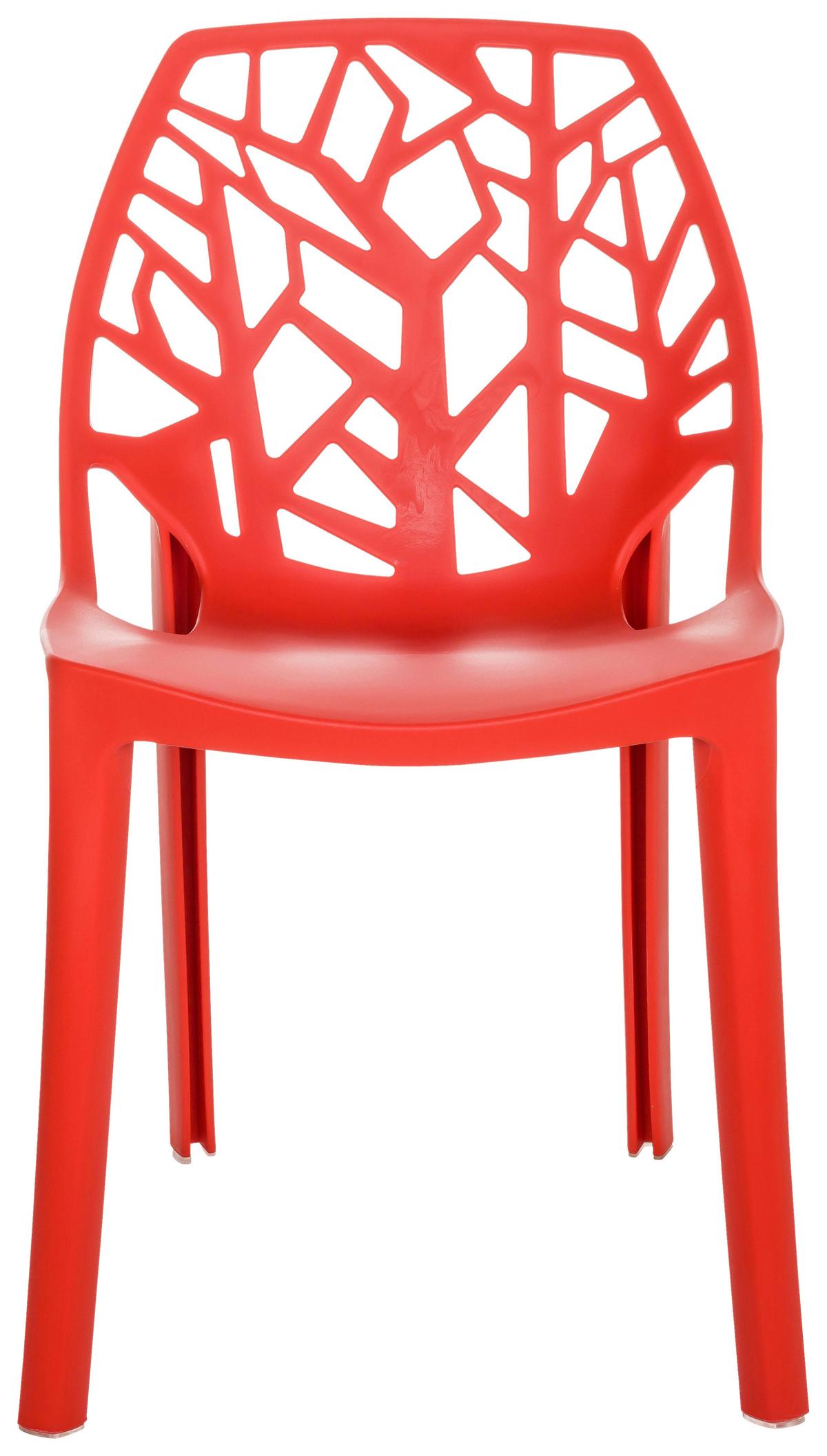 Stol Artifo Tri, Rdeča - rdeča, Basics, umetna masa (47/80/56cm) - MID.YOU