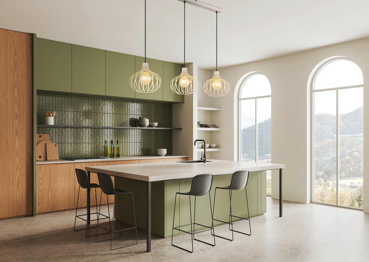 LAMPA WISZĄCA 33370319 MATEO - kremowy/czarny, Basics, metal/tkanina (103/25/150cm) - Globo