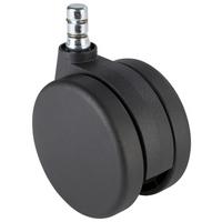 Set Kolesc Za Vrtljivi Stol Rolo No-Noise, Črna, 5-Delni - črna, Basics, kovina/umetna masa (5,2/8,3/7,5cm) - MID.YOU