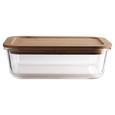 Frischhaltedose Annegret ca. 250ml - Klar/Transparent, Glas/Holz (14,6/10,5/5,2cm) - Zandiara Frischhaltedose Annegret ca. 250ml - Klar/Transparent, Glas/Holz (14,6/10,5/5,2cm) - Zandiara