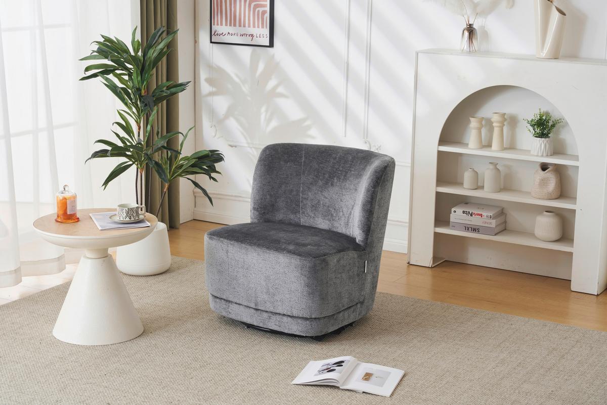 FOTEL NIELS - czarny/szary, Modern, metal/tkanina (65/73/75cm) - MID.YOU