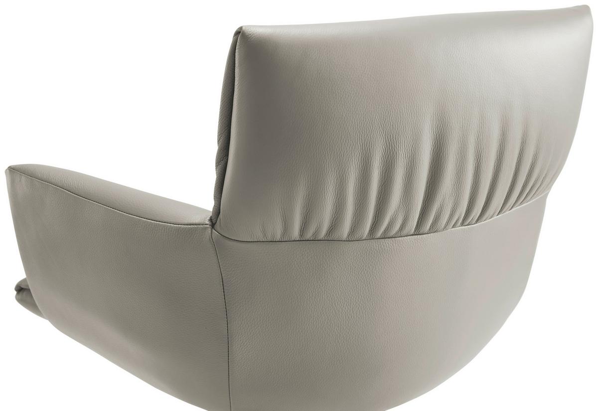 KRZESŁO Z PODŁOKIETNIKAMI PARIS -EXKLUSIV- - czarny/cappuccino, Design, skóra/metal (64/86/63cm) - Dieter Knoll
