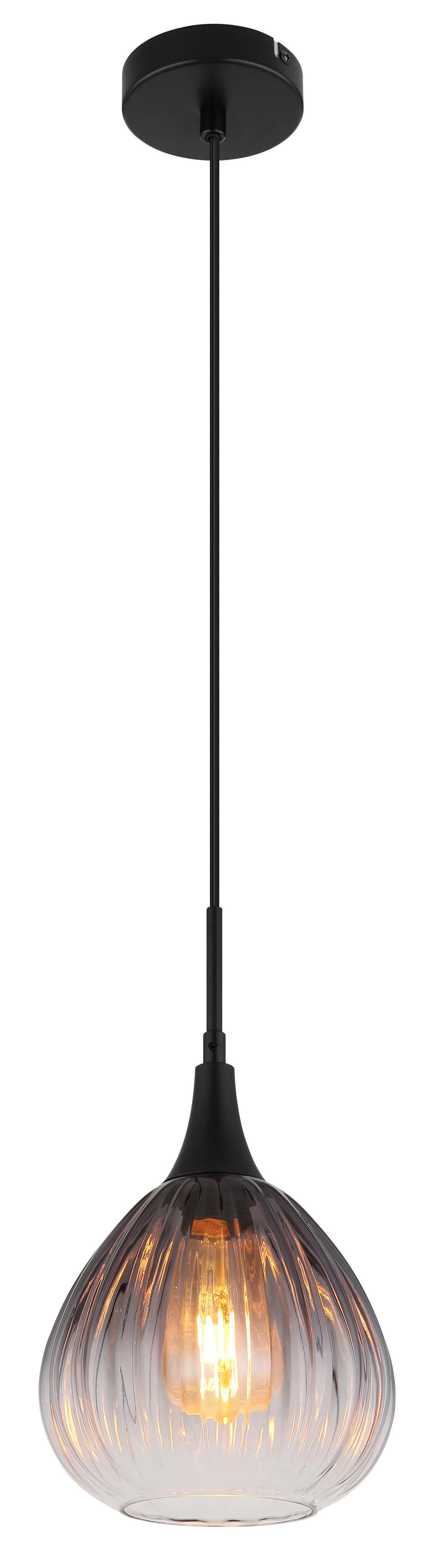 Hängeleuchte Olsen Klar max. 40 Watt - Klar, Design, Glas/Metall (20/120cm) - Globo