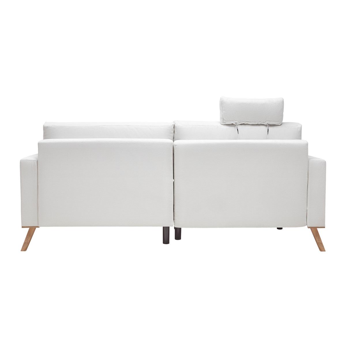 Wohnlandschaft Rio Weiß - Eichefarben/Weiß, MODERN, Holz/Textil (222/94/152cm) - Mömax