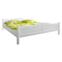 Postelja Rita, 140x200, Bor, Masivno, Bela - bela, Natur, les (140/200cm) - MID.YOU
