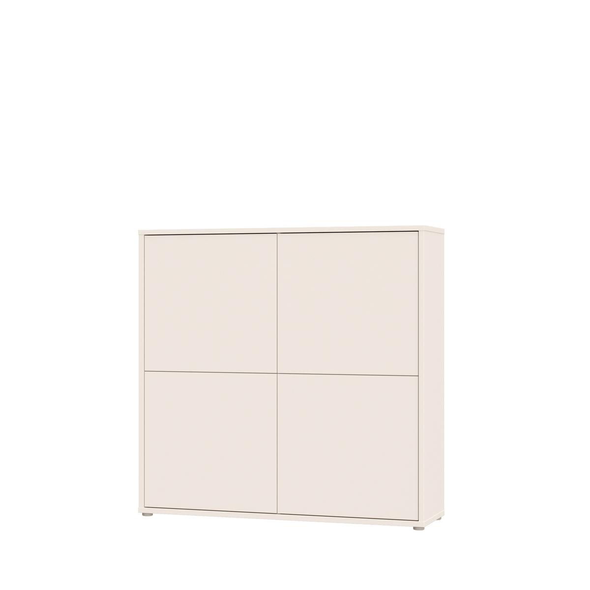 Félmagas Szekrény Alice Springs - homokszínű, Modern, műanyag/faalapú anyag (124,5/121,5/34,9cm) - Carryhome