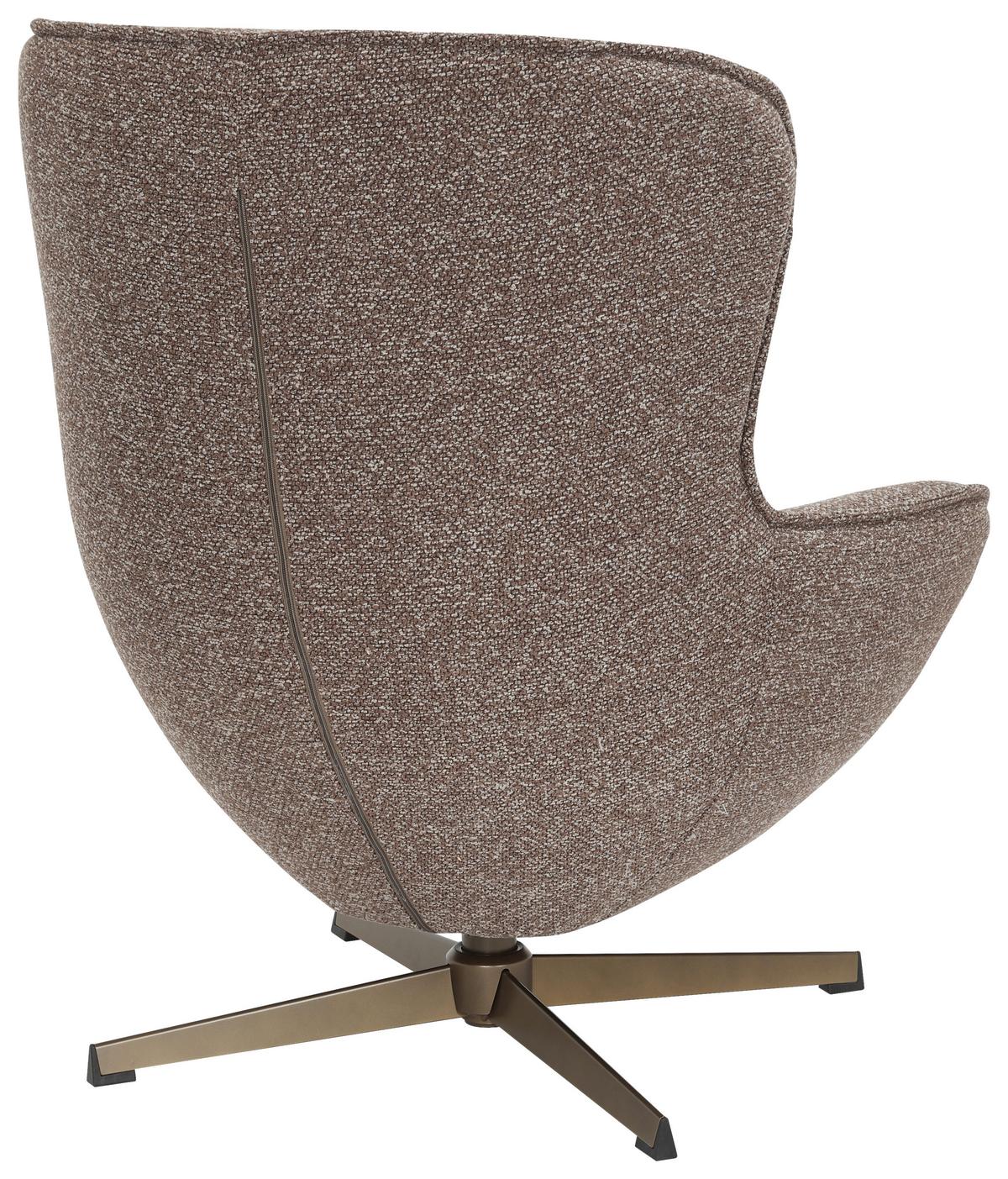 Fotelja Alba - brončane boje/smeđa, Moderno, metal/tekstil (76/94/87,5cm) - Mömax