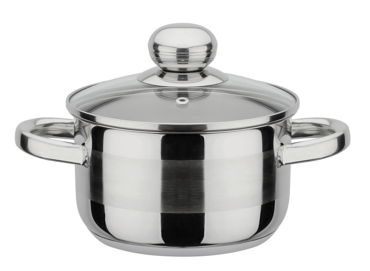 Set Posod Silverstar, 5-Delni - barve nerjavečega jekla/prozorno, Basics, kovina/steklo - GSW