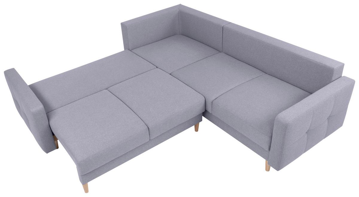 Coltar NORET - gri deschis, Konventionell, textil (242/242cm) - Modern Living
