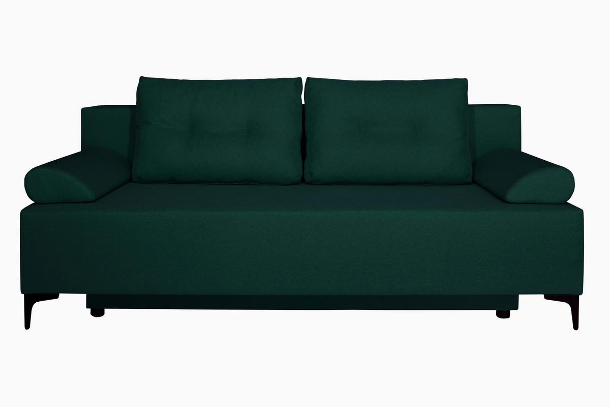 Canapea extensibila LONDON - verde închis, Modern, lemn/metal (198/90/101cm) - Modern Living