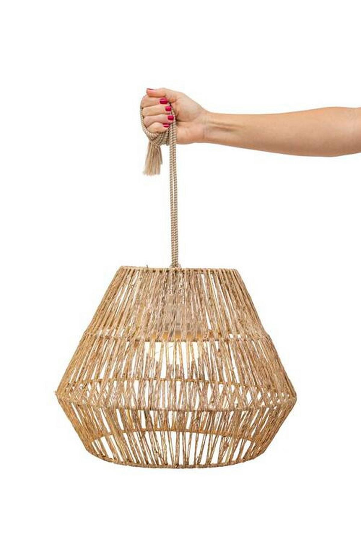 ZEWNĘTRZNA LAMPA WISZĄCA NATURE SISINE LUMSIHXNW - kolor naturalny, Natur, materiały naturalne (40/30.5cm) - New Garden