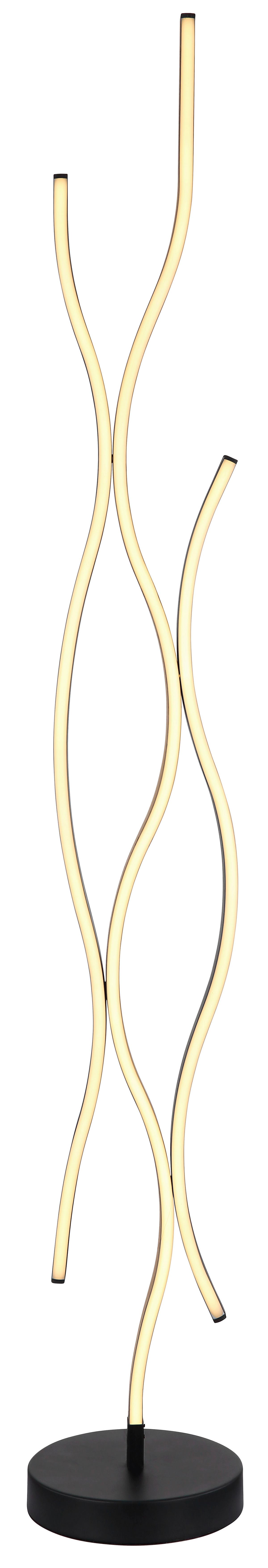 LED-STEHLEUCHTE 67206SW GERONIMO - Dunkelbraun/Opal, Natur, Kunststoff/Metall (20/135cm) - Globo