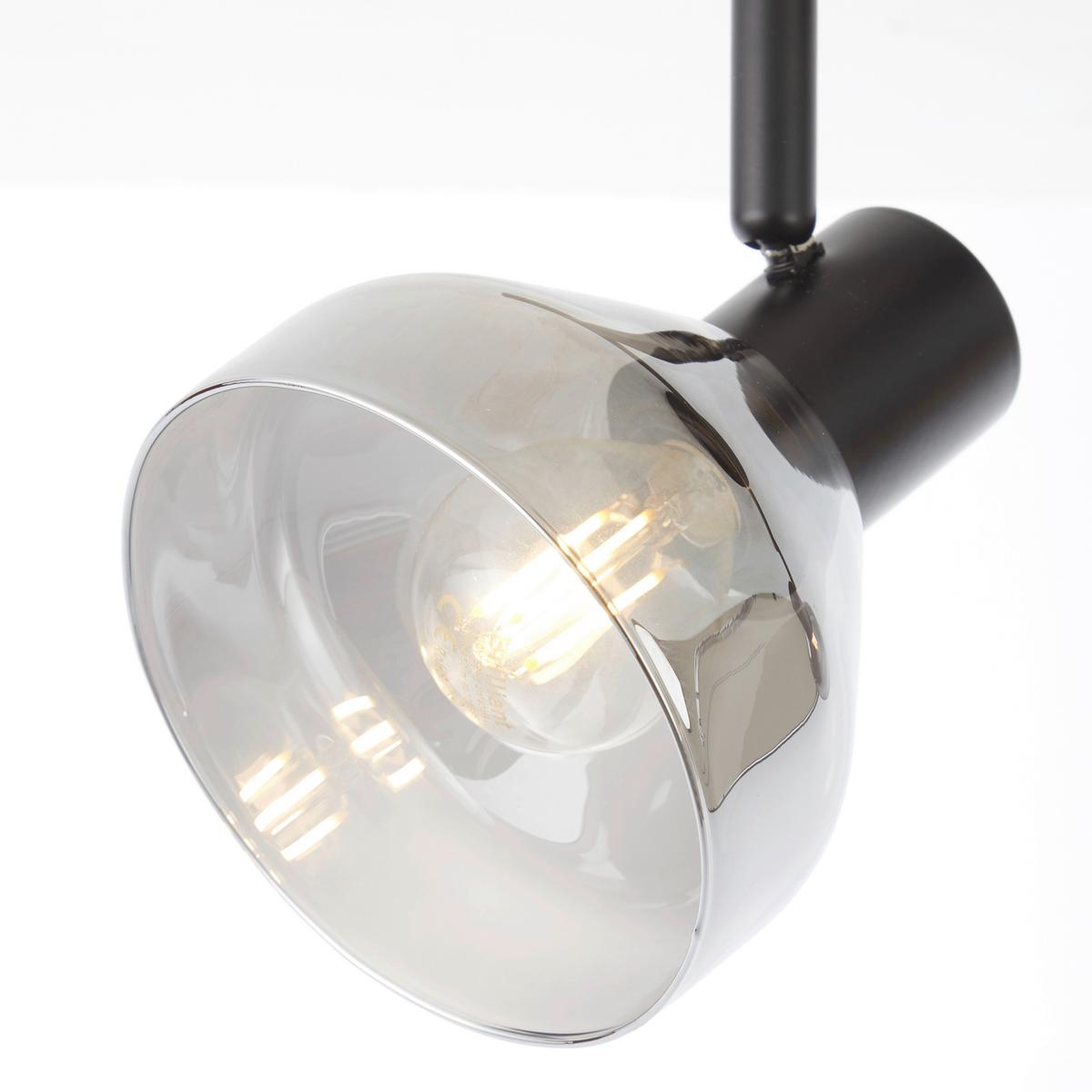 Deckenleuchte Reflekt Schwarz max.  18 Watt - Schwarz, Design, Glas/Metall (19,5/89/20cm) - Brilliant