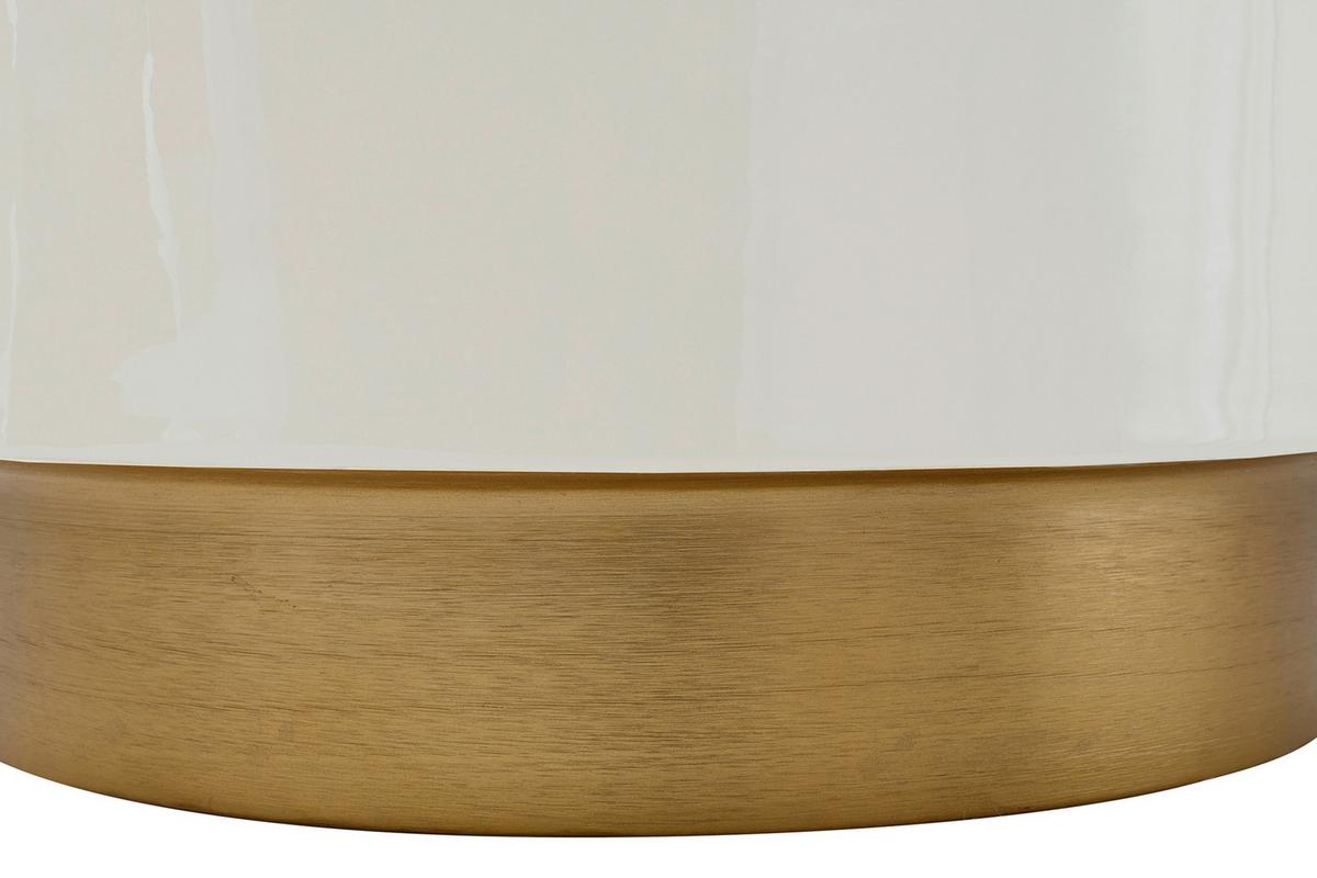 HOCKER ARTISSE 250 - Beige/Goldfarben, Design, Metall (51,5/43cm) - Kayoom