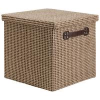 Škatla S Pokrovom Foldable - svetlo rjava/rjava, papir/umetna masa (29,5/28/30cm) - Mömax