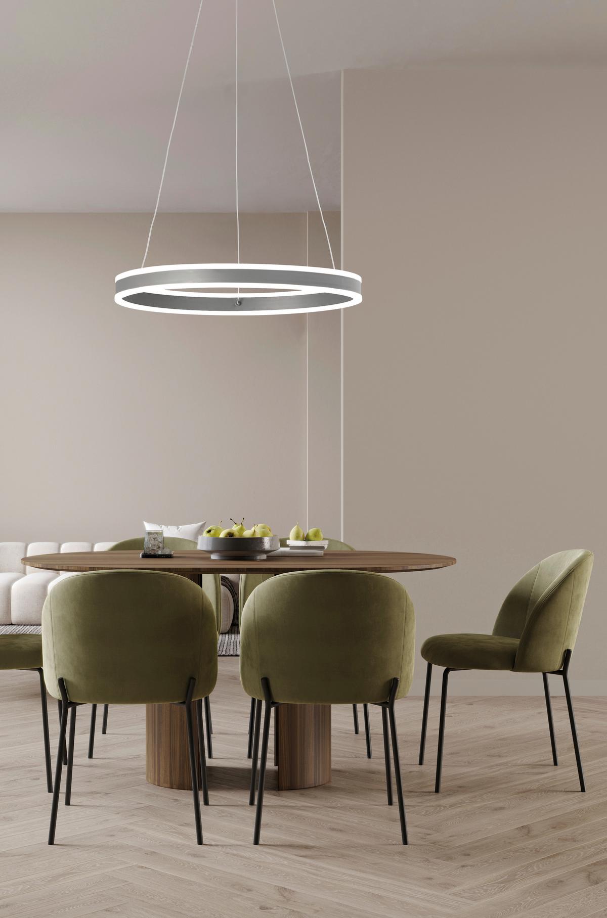 LAMPA WISZĄCA LED 61202 SILVIO - szary, Design, metal (50/70-180cm) - Fischer & Honsel