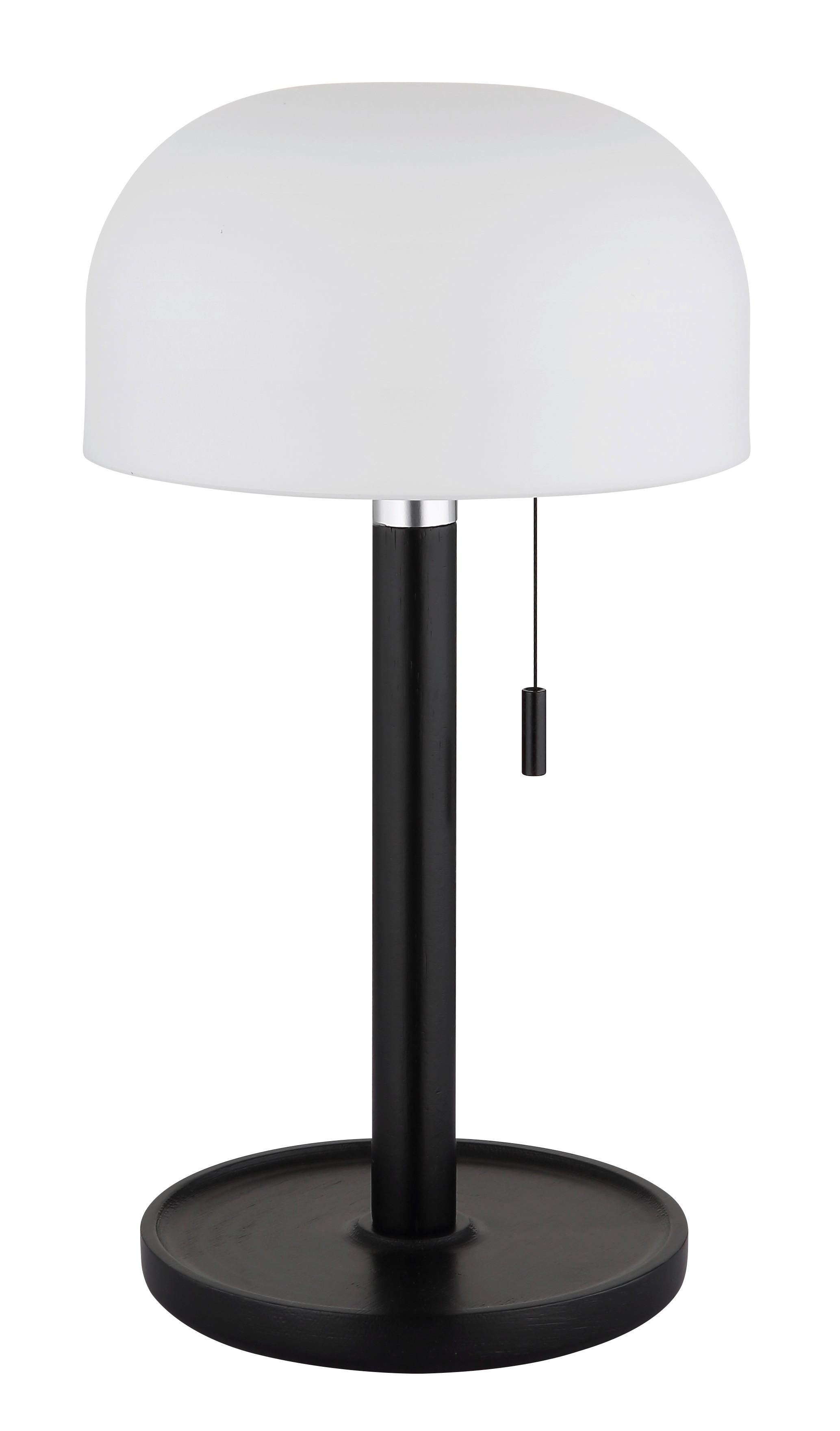 Stolna Punjiva Svjetiljka Norman - bijela/crna, Konvencionalno, drvo/plastika (15/28cm) - Globo