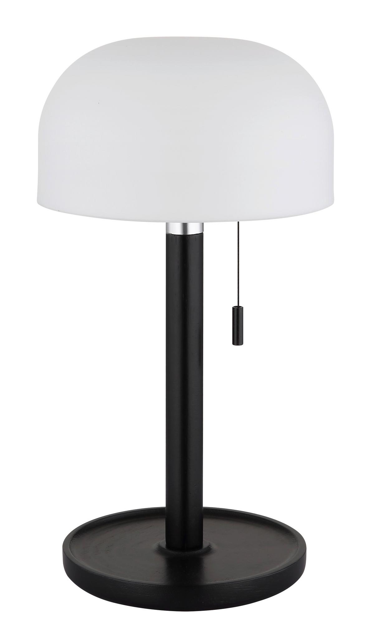 Stolna Punjiva Svjetiljka Norman - bijela/crna, Konvencionalno, drvo/plastika (15/28cm) - Globo