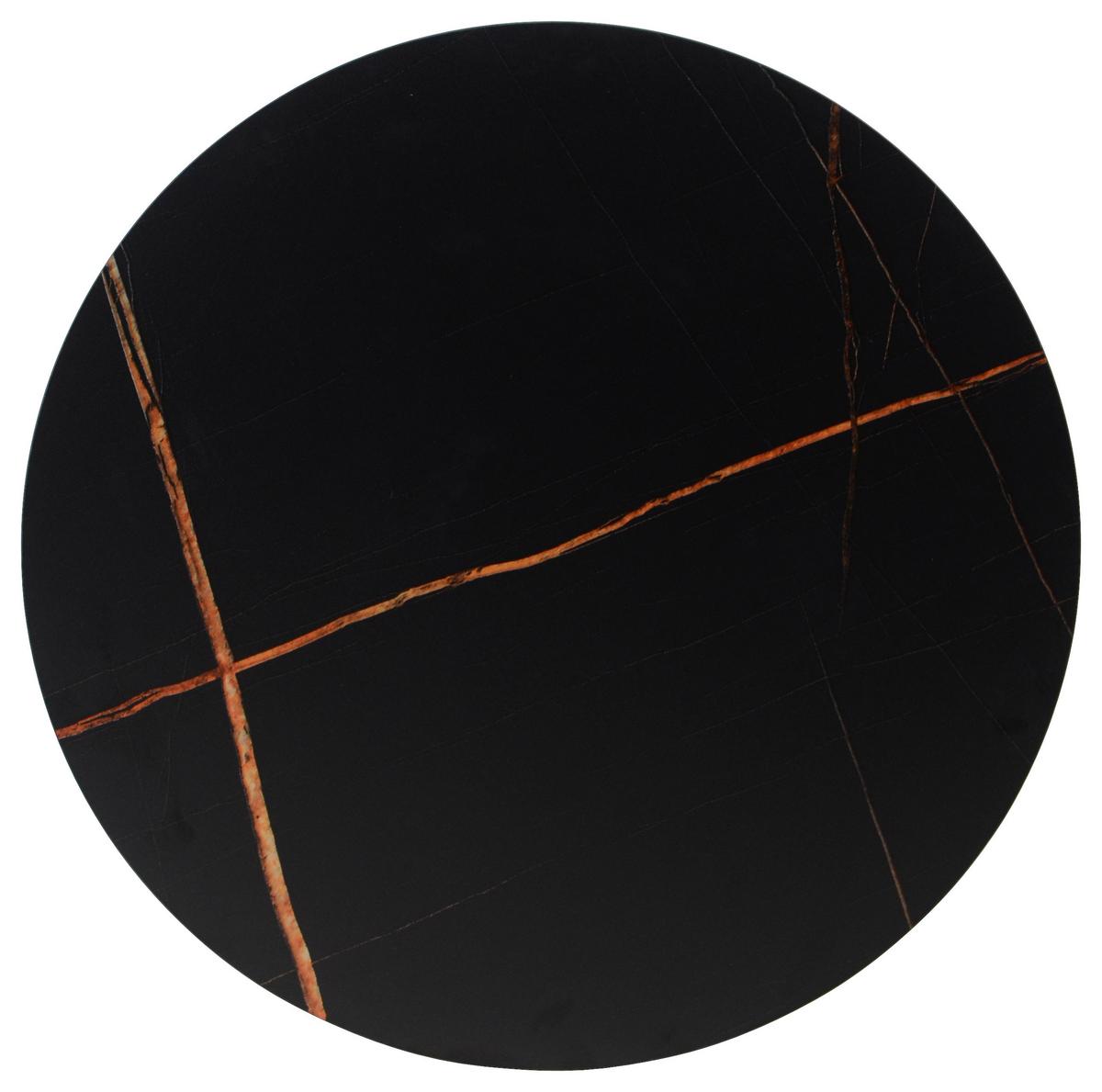 Bartisch Moritz Schwarz - Schwarz, MODERN, Holzwerkstoff/Metall (60/105cm) - Mömax