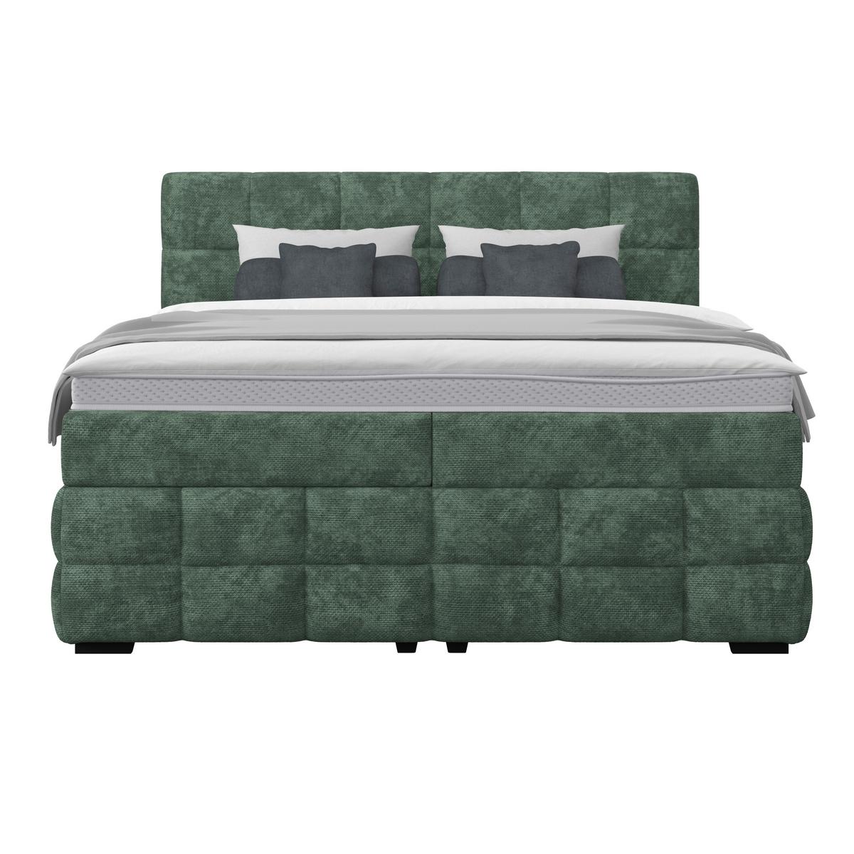 PAT BOX VEGA - verde, Trend, lemn/textil (160/200cm) - Modern Living