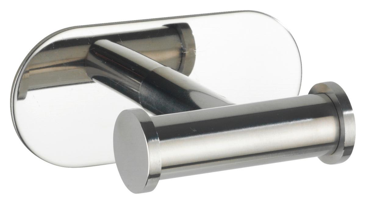 Doppelhaken Turbo in Chromfarben - Chromfarben, MODERN, Metall (10/4,5/6,5cm) - Mömax