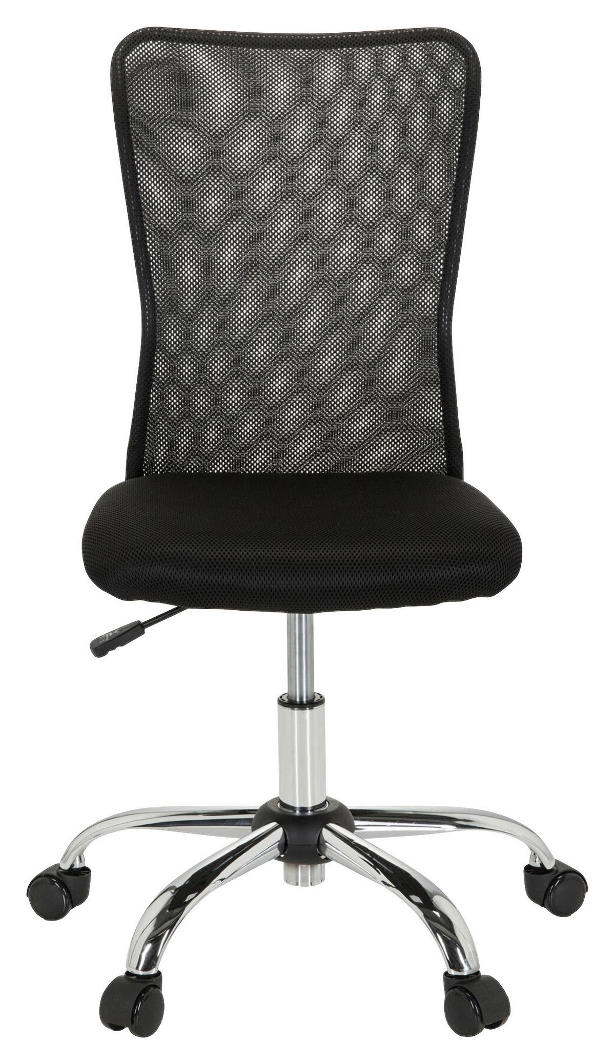 Jugenddrehhstuhl Kiddy Net ca. 54x88-98x54 cm Schwarz - Schwarz, Basics, Kunststoff (54/88-98/54cm) - MID.YOU