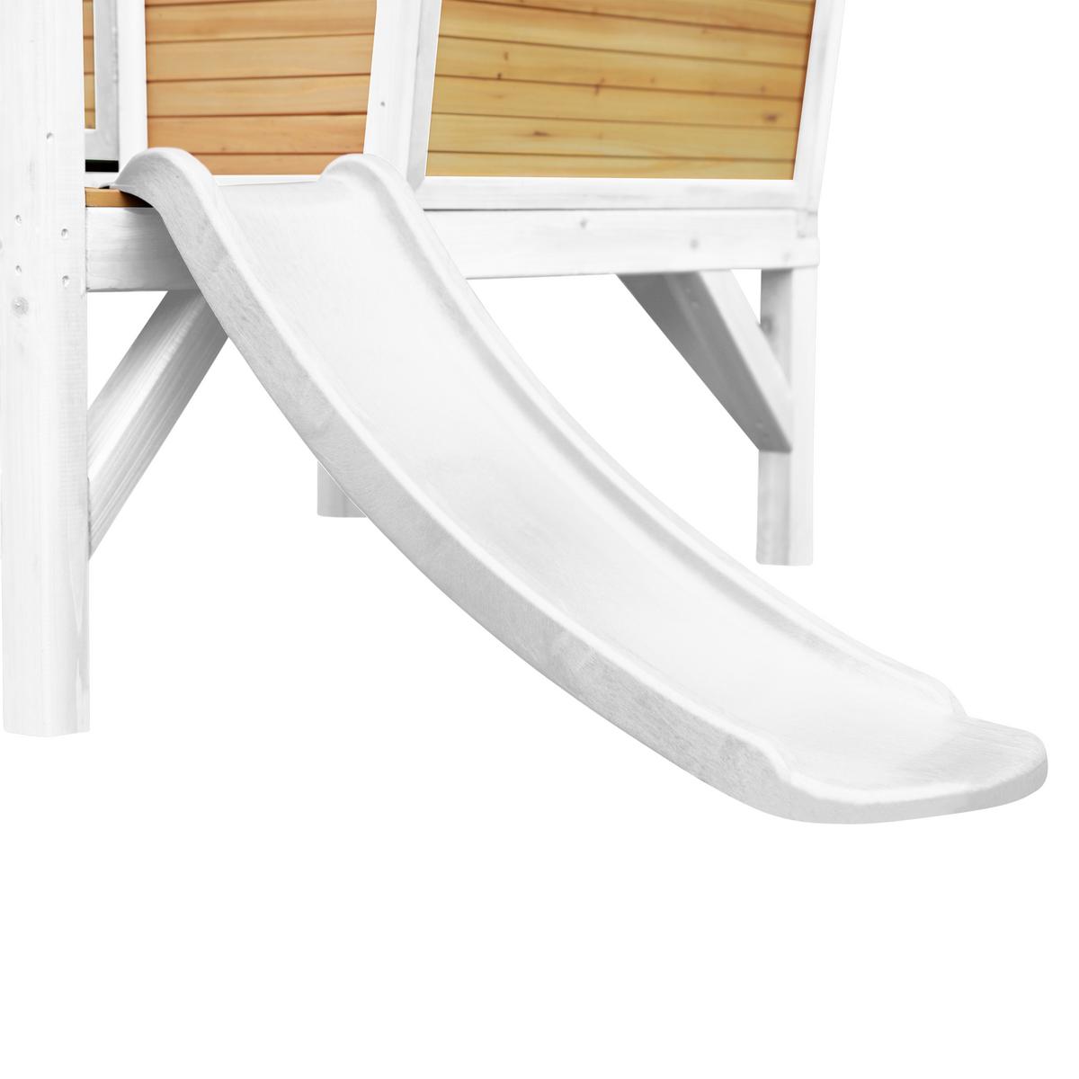 Spielhaus Robin aus Zedernholz - Weiß/Braun, Basics, Holz/Kunststoff (264/203/177cm) - Ambia Garden