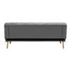BÄDDSOFFA ALVA - mörkgrå/naturfärgad, Modern, trä/textil (185/80/88cm) - Bessagi Home