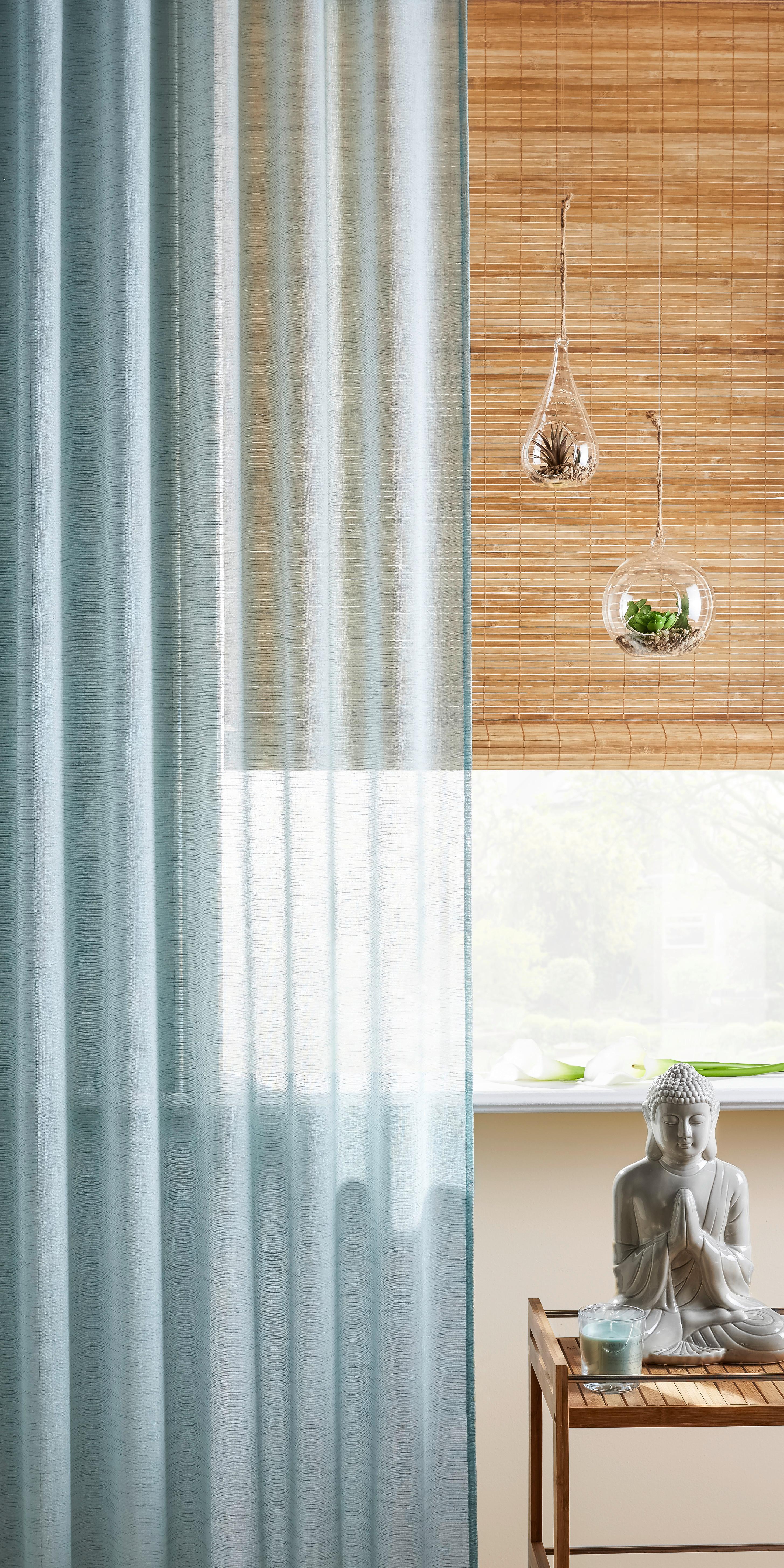 Končana Zavesa Sigrid - modra, Romantika, tekstil (140/245cm) - Premium Living