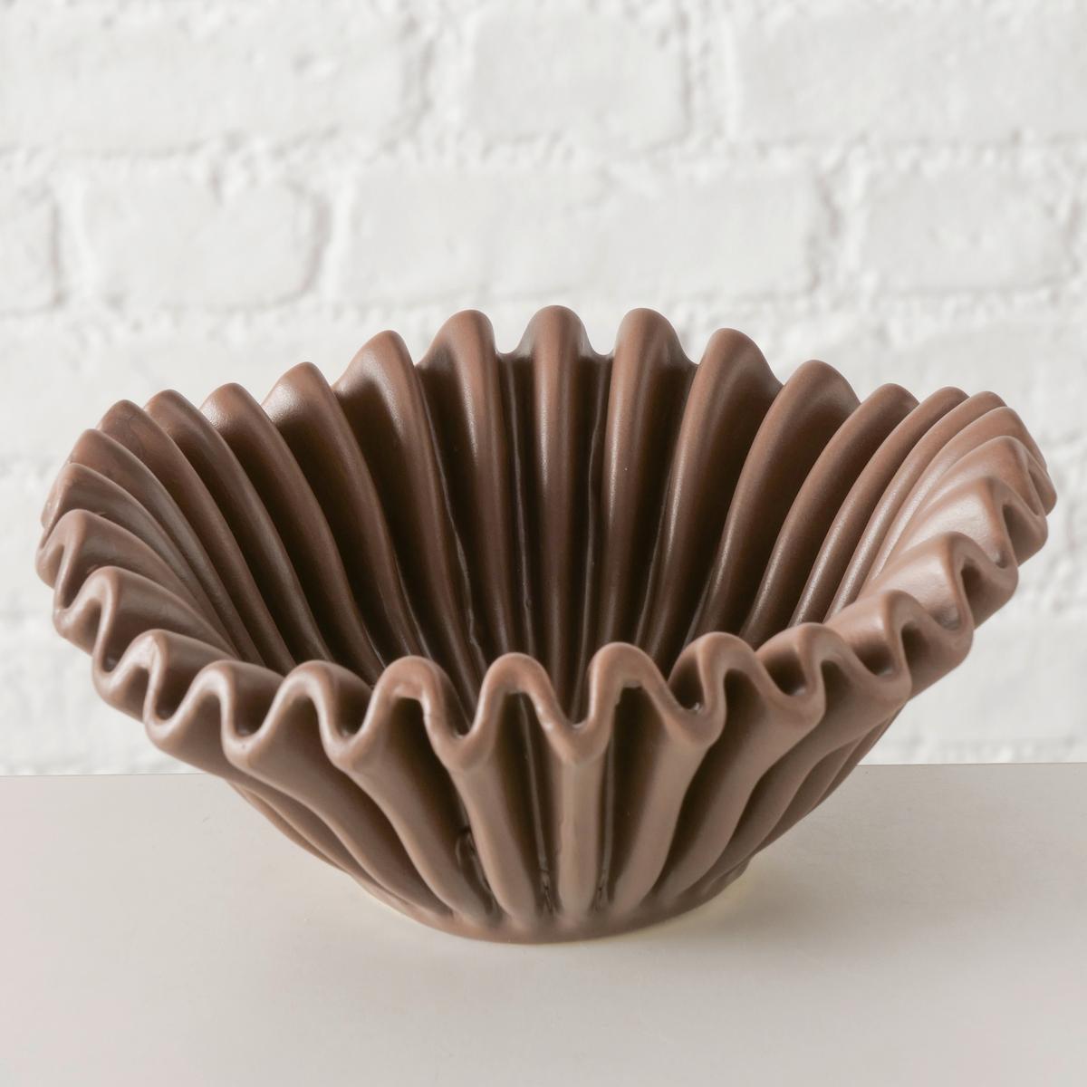 Dekoschale Orelia II Dunkelbraun - Dunkelbraun, Design, Keramik (19/8cm) - Mömax