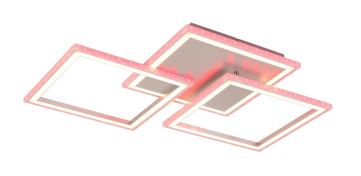 Led Mennyezeti Lámpa Qinton - alumíniumszínű, Romantik / Landhaus, műanyag/fém (95/44/7,3cm) - Premium Living