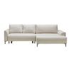 Ecksofa Integra Beige - Beige/Schwarz, Textil/Metall (294/81-93/170cm) - Mömax