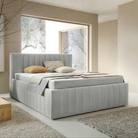 Tapecirani Krevet Orinoco - siva/crna, Moderno, drvni materijal/metal (160/200cm) - Based