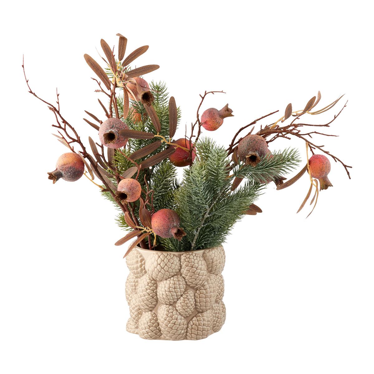 Vase Pinecone Braun - Braun, KONVENTIONELL, Keramik (18/15,5/17,5cm) - Mömax
