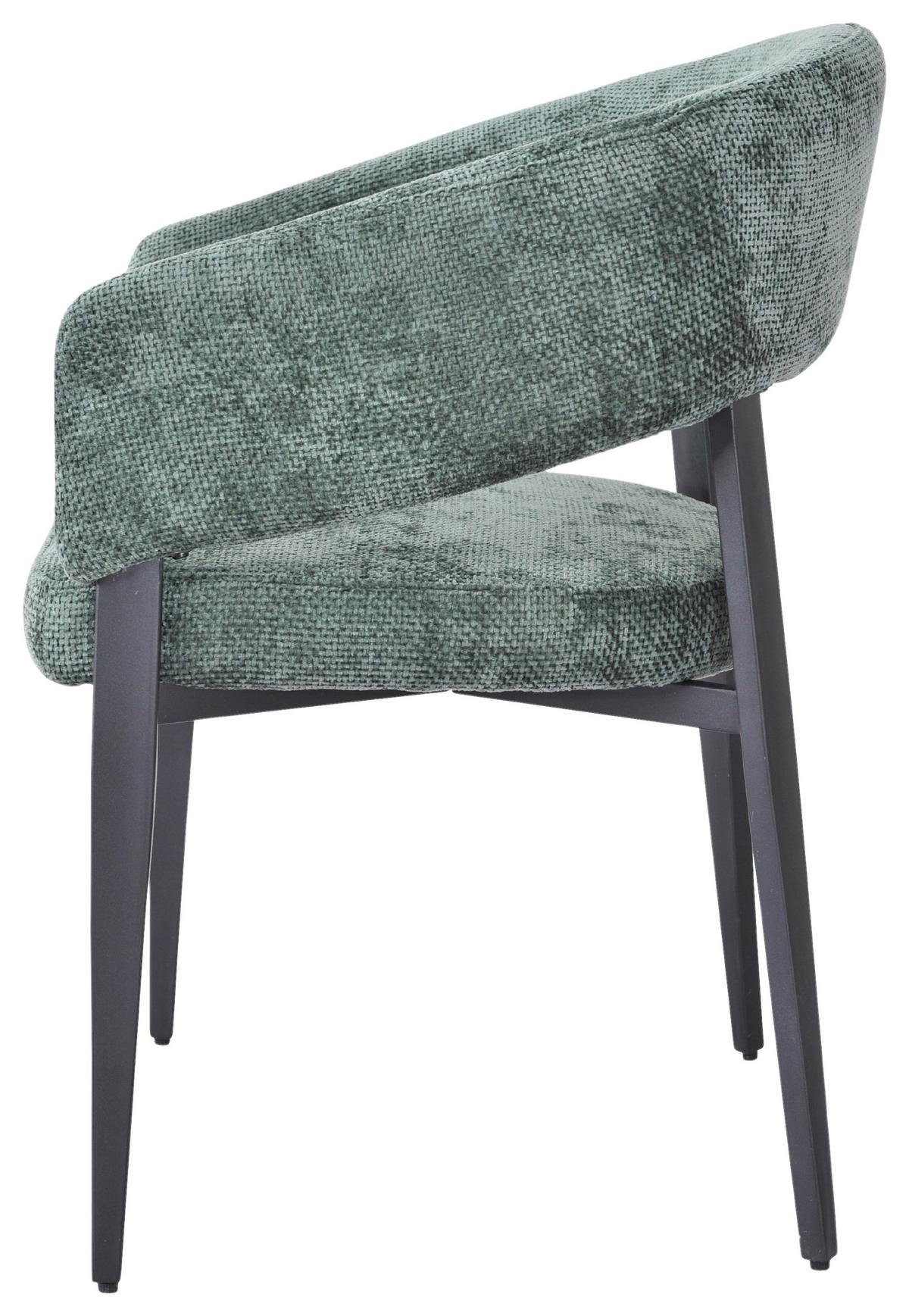 Stolica Astra - siva/zelena, Moderno, metal/tekstil (59,5/83/58,5cm) - Premium Living