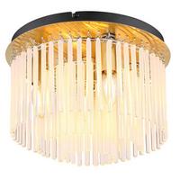 Deckenleuchte Gorley Schwarz/Goldfarben max. 40Watt - Klar/Goldfarben, Basics, Glas/Metall (32/23cm) - Globo