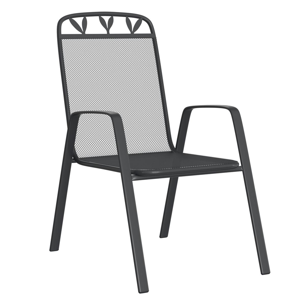 Scaun Bratislava - gri închis, Modern, metal (55/98/74cm) - Mömax