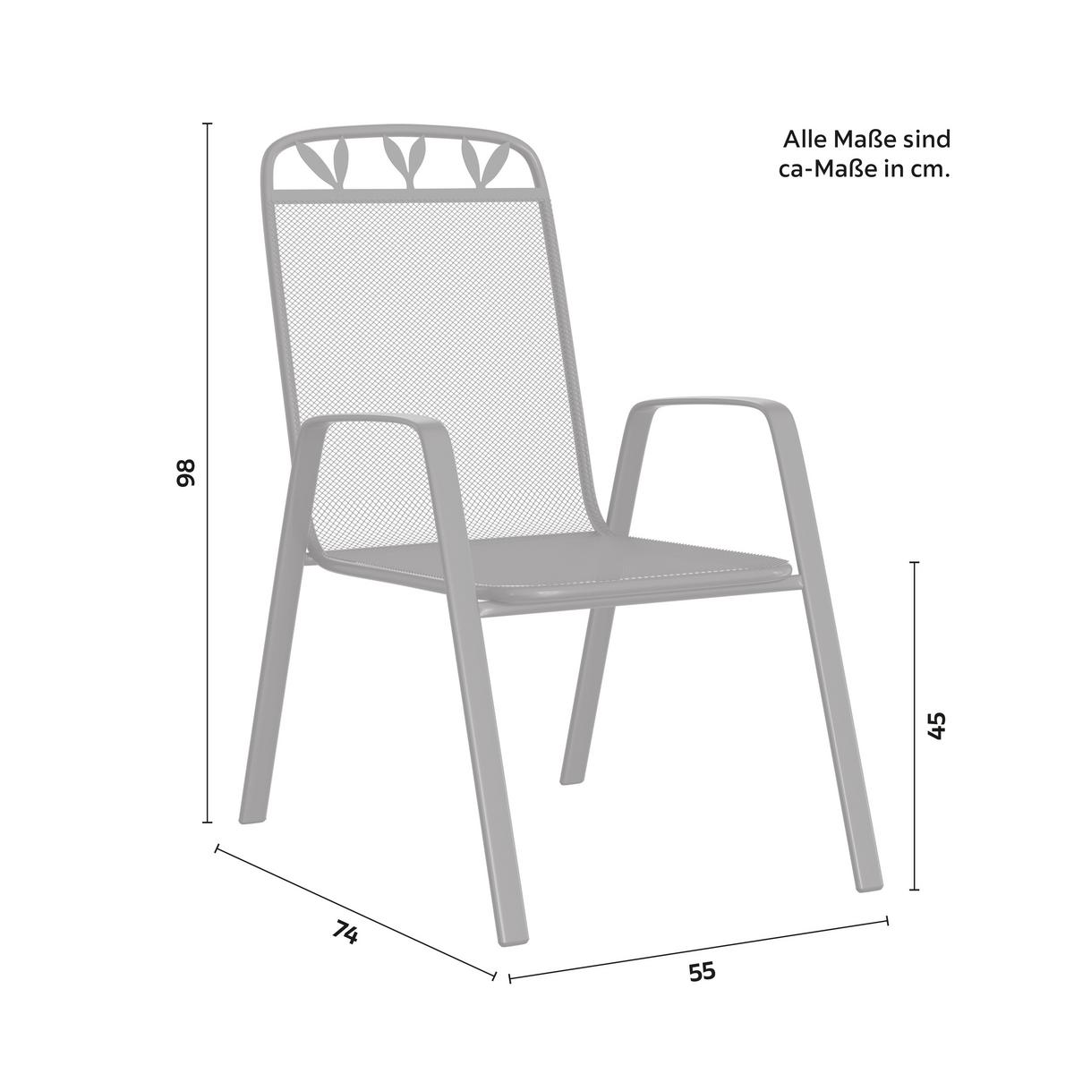 Scaun Bratislava - gri închis, Modern, metal (55/98/74cm) - Mömax