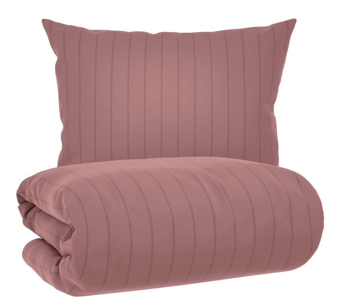 Bettwäsche Dobby Streif Hellrosa ca. 140x200cm - Hellrosa, Textil (140/200cm) - Mömax