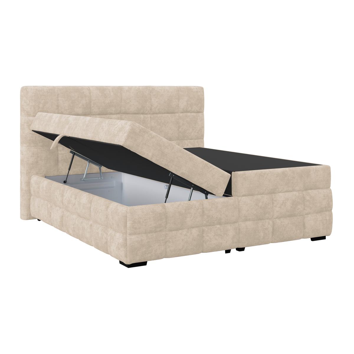 PAT BOX VEGA - alb/verde, Trend, lemn/textil (160/200cm) - Modern Living