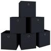 Set Zložljivih Zabojev Boxas, Črna, 6 Kos - črna, Basics, umetna masa (27/28/27cm) - MID.YOU