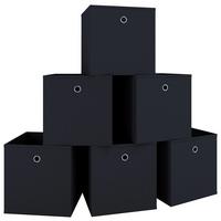 FALTBOX 6ER-BOXAS - Schwarz, Basics, Kunststoff (27/28/27cm) - MID.YOU