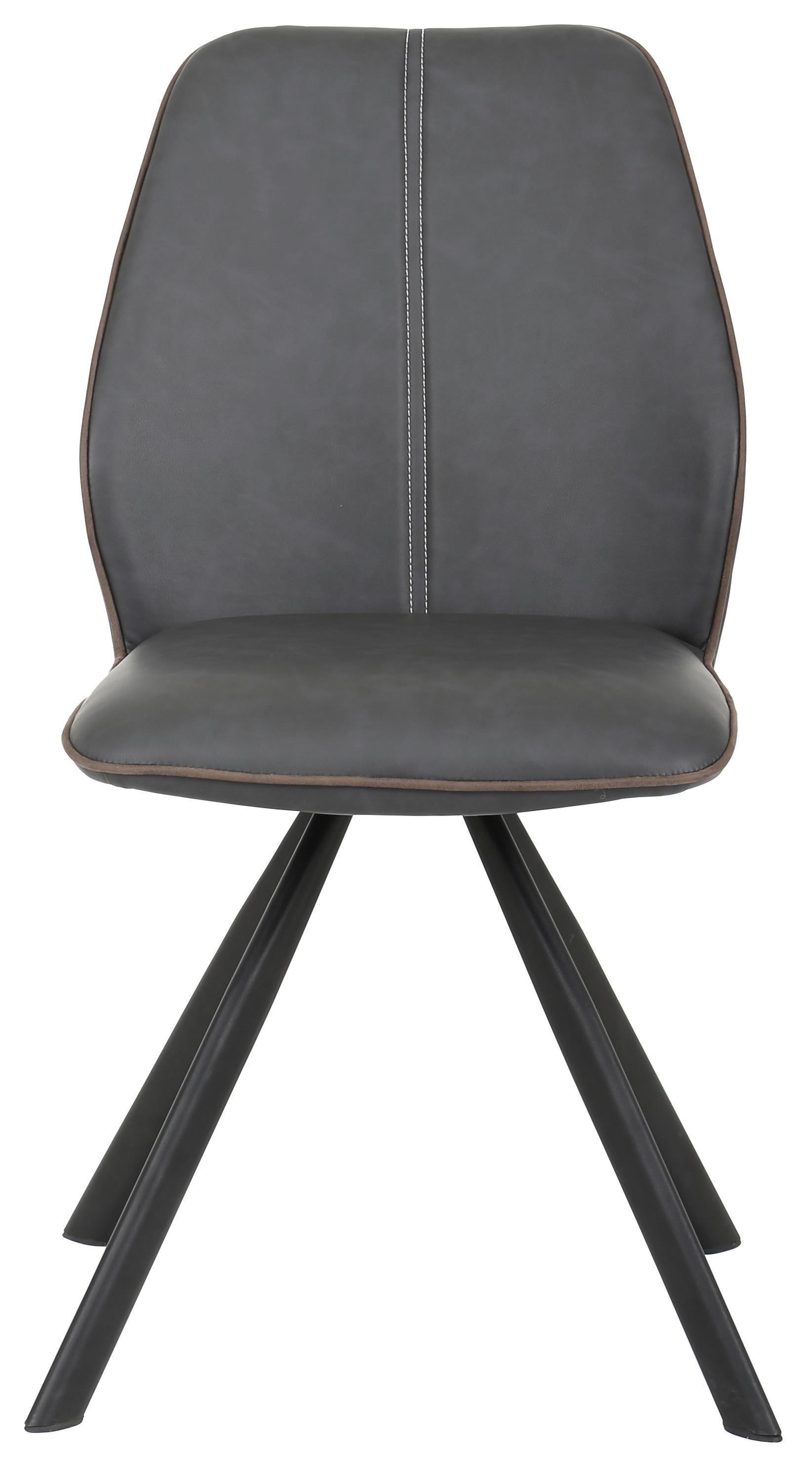 KRZESŁO RIHANNA - czarny/brązowy, Modern, metal/tkanina (44/88/62cm) - Mömax