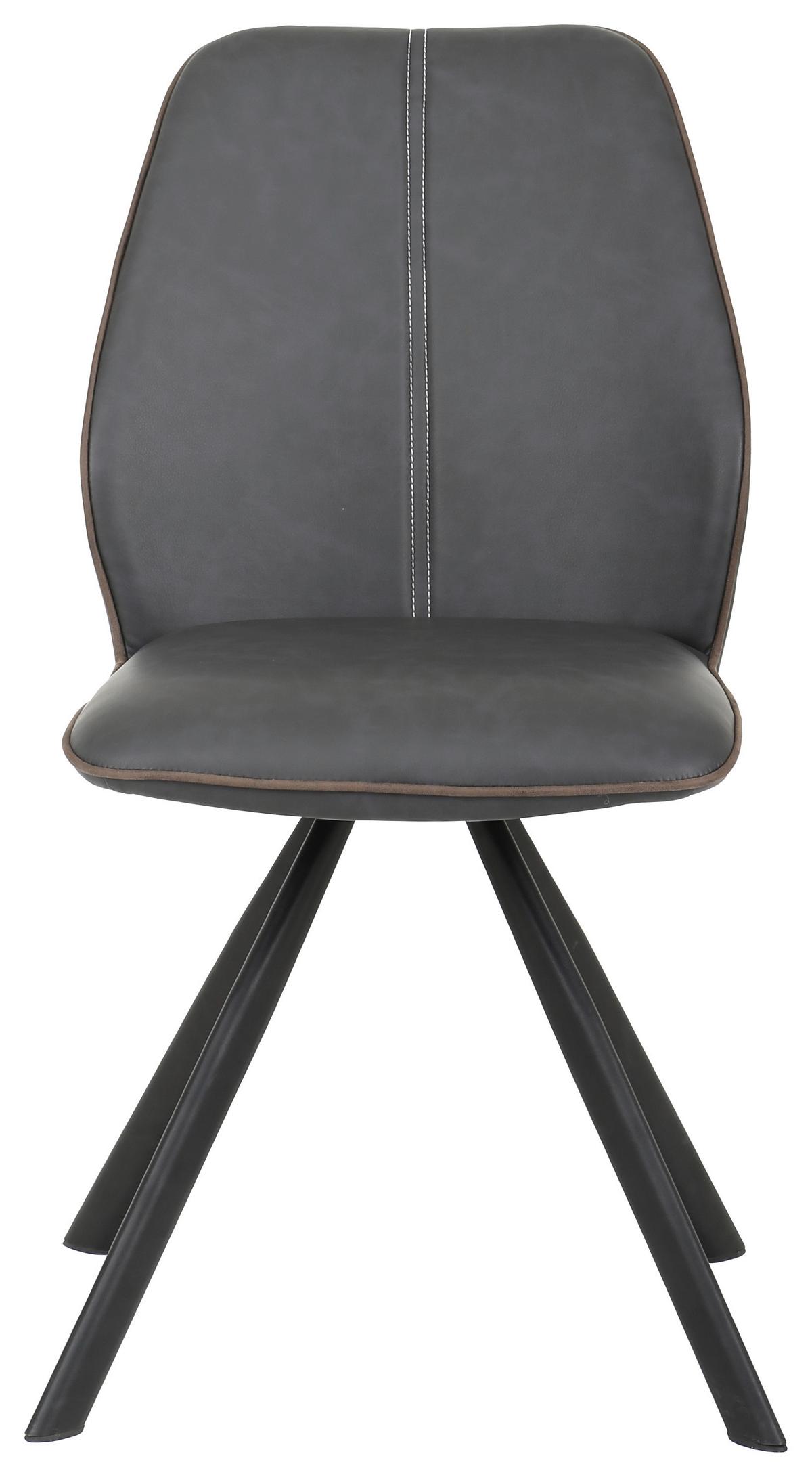 KRZESŁO RIHANNA - czarny/brązowy, Modern, metal/tkanina (44/88/62cm) - Mömax