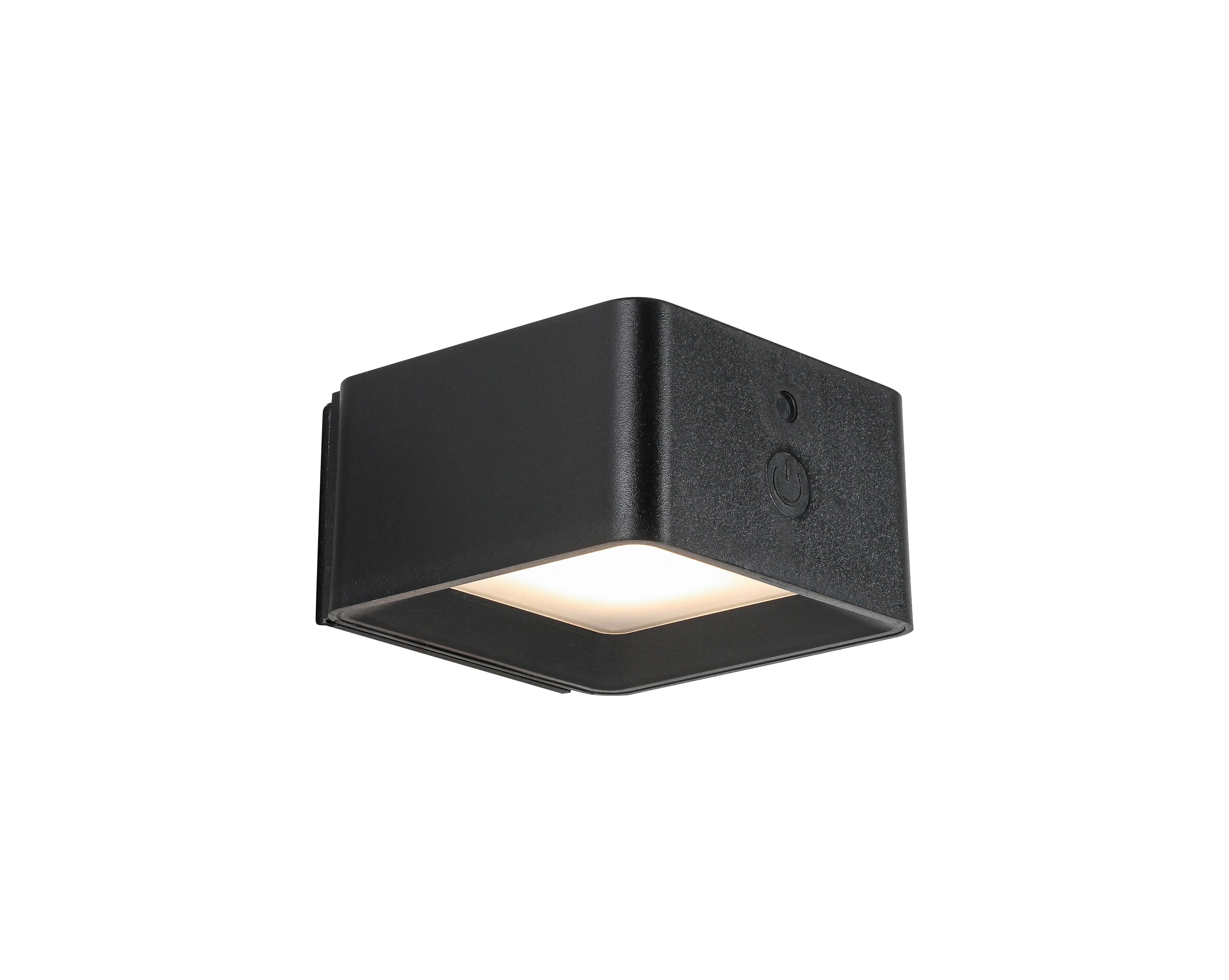Zidna Led Lampa Qiop - crna, Moderno, metal/plastika (8,6/8/4,5cm) - Mömax