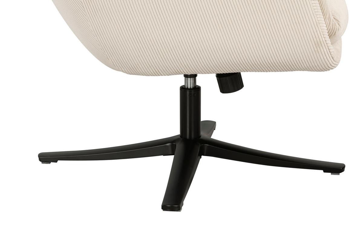 Set S Foteljem Tabbe, Bež, Žamet - črna/bež, Moderno, kovina/tekstil (76/110/88,5cm) - Modern Living
