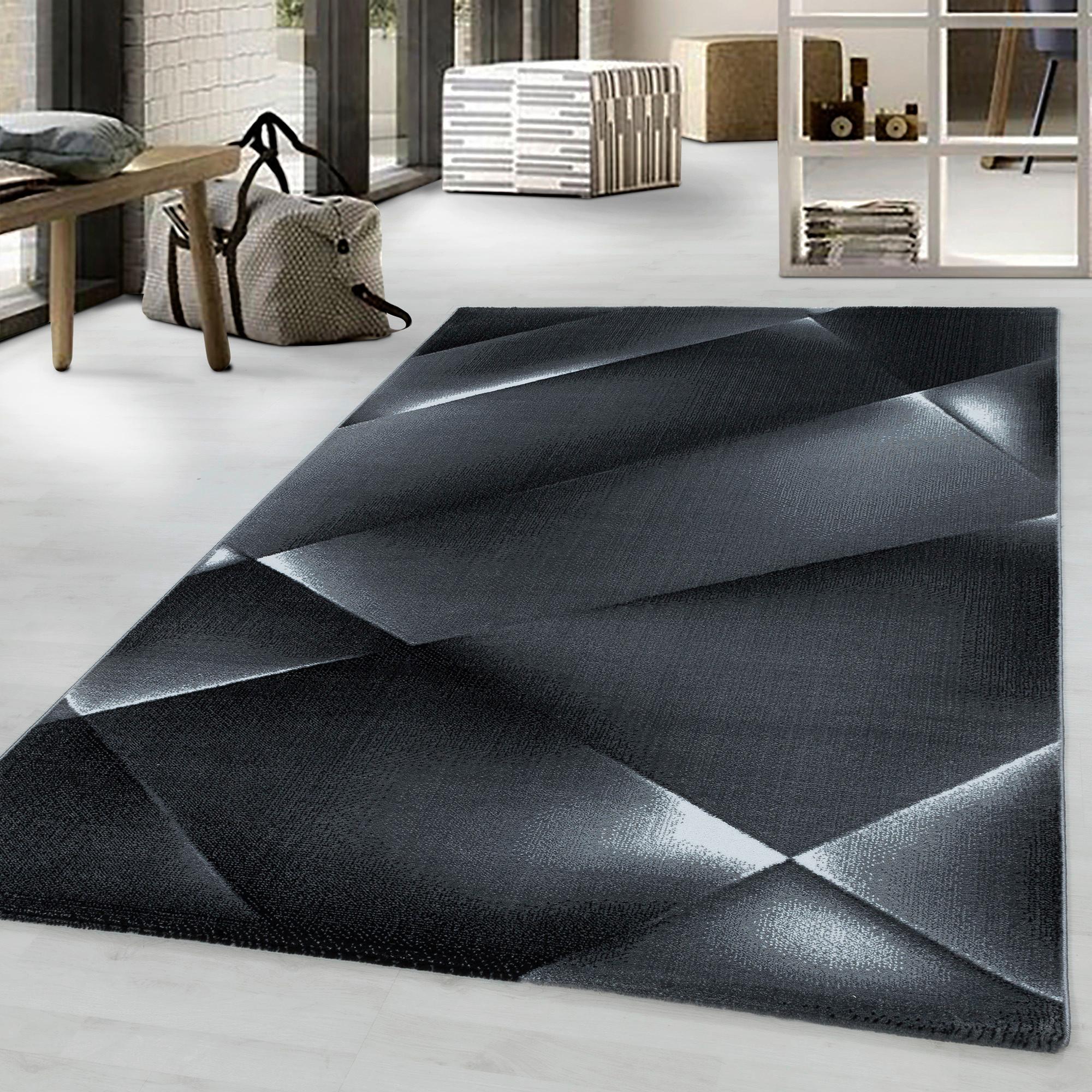 Webteppich Costa Schwarz ca. 80x250cm - Schwarz, Design, Textil (80/250cm) - Novel