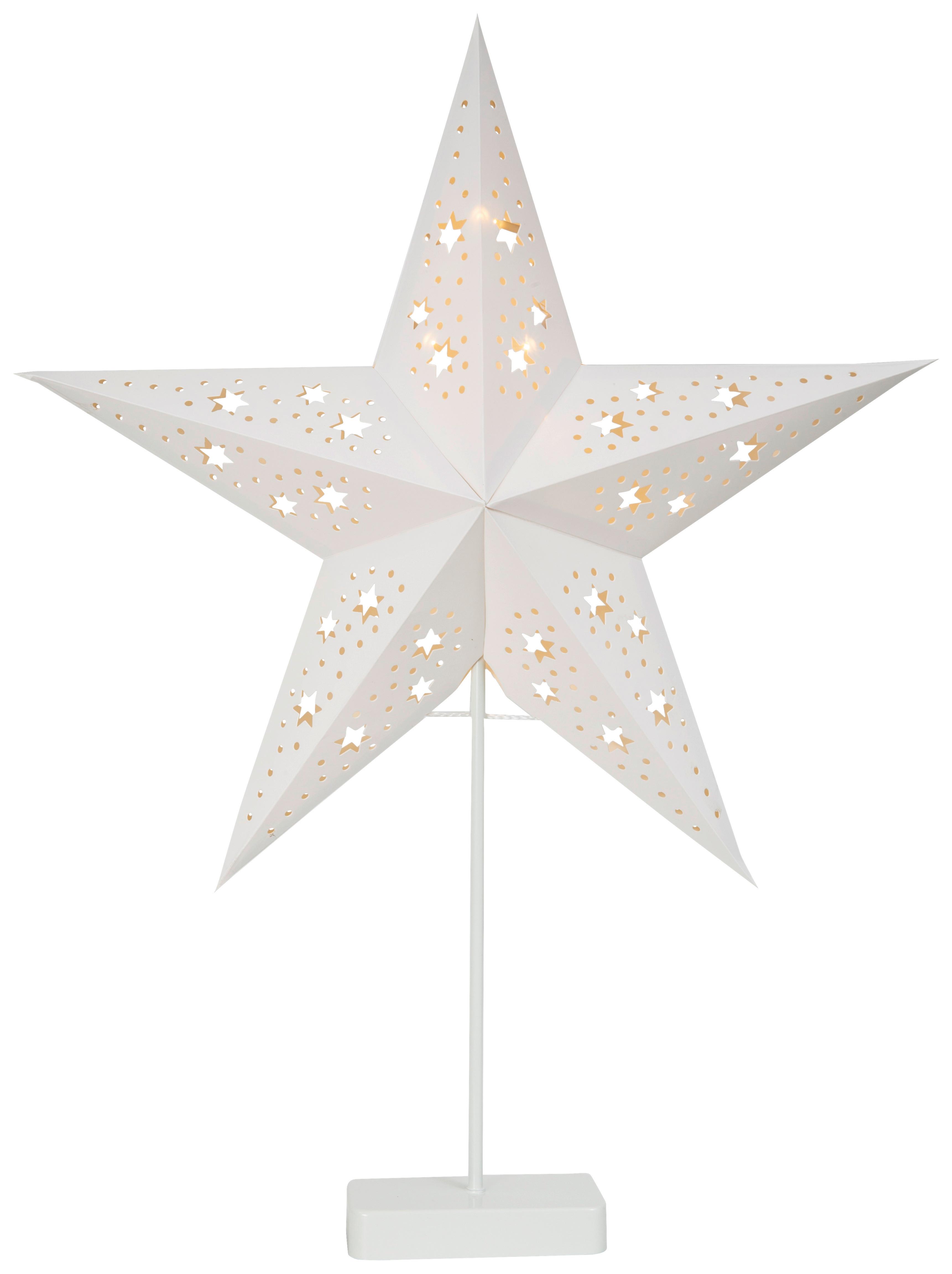 Okrasna Led-svetilka Talla - bela, papir/kovina (45cm) - Mömax
