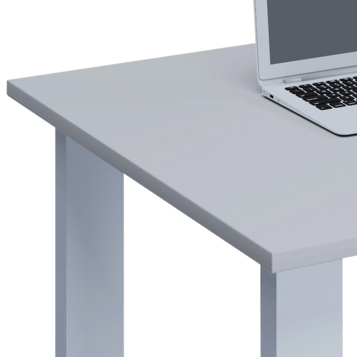 Schreibtisch Lona Grau/Weiß - Weiß/Grau, MODERN, Holzwerkstoff/Metall (140/80/76cm) - MID.YOU